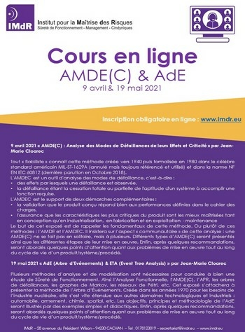 Cours en ligne sur l'AMDE(C) & AdE