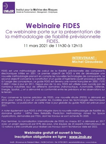 Webinaire Prsentation de la mthodologie de fiabilit prvisionnelle FIDES