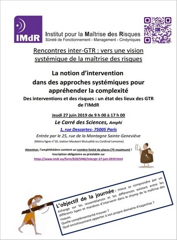 Les Rencontres Inter-GTR 2019 : La notion d'intervention dans des approches systmiques pour apprhender la complexit