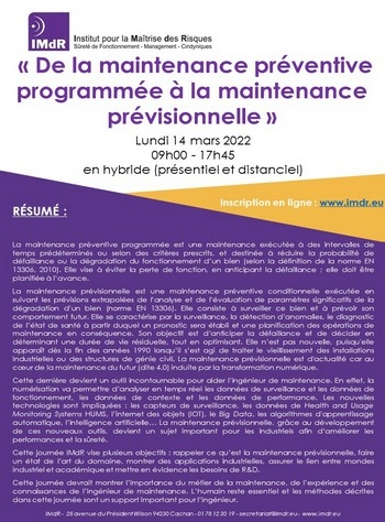 De la maintenance prventive programme  la maintenance prvisionnelle