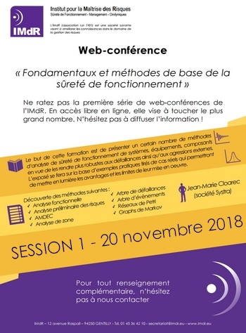 Web-confrence - Session 1  Fondamentaux et mthodes de base de la sret de fonctionnement 