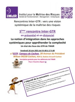 Les Rencontres Inter-GTR 2021 : La notion d’intégration dans les approches systémiques pour appréhender la complexité