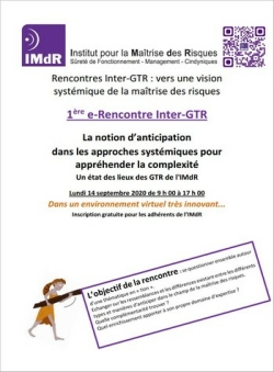 Les Rencontres Inter-GTR 2020 : La notion d'anticipation dans les approches systmiques pour apprhender la complexit