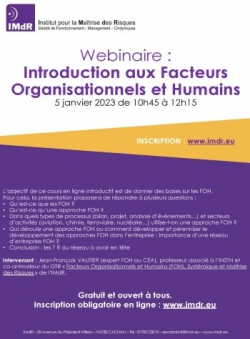 Webinaire  Introduction aux Facteurs Organisationnels et Humains 