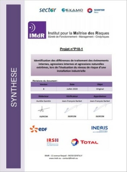 Identification des diffrences de traitement des vnements internes, agressions internes et agressions naturelles extrmes, lors de lvaluation du niveau de risque dune installation industrielle