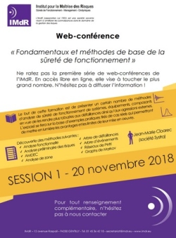 Web-confrence - Session 1  Fondamentaux et mthodes de base de la sret de fonctionnement 