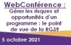 WebConfrence  Grer les risques et opportunits dun  programme : le point de vue de la Recommandation Gnrale Aronautique RG39 (RG.Aro 000 39) 