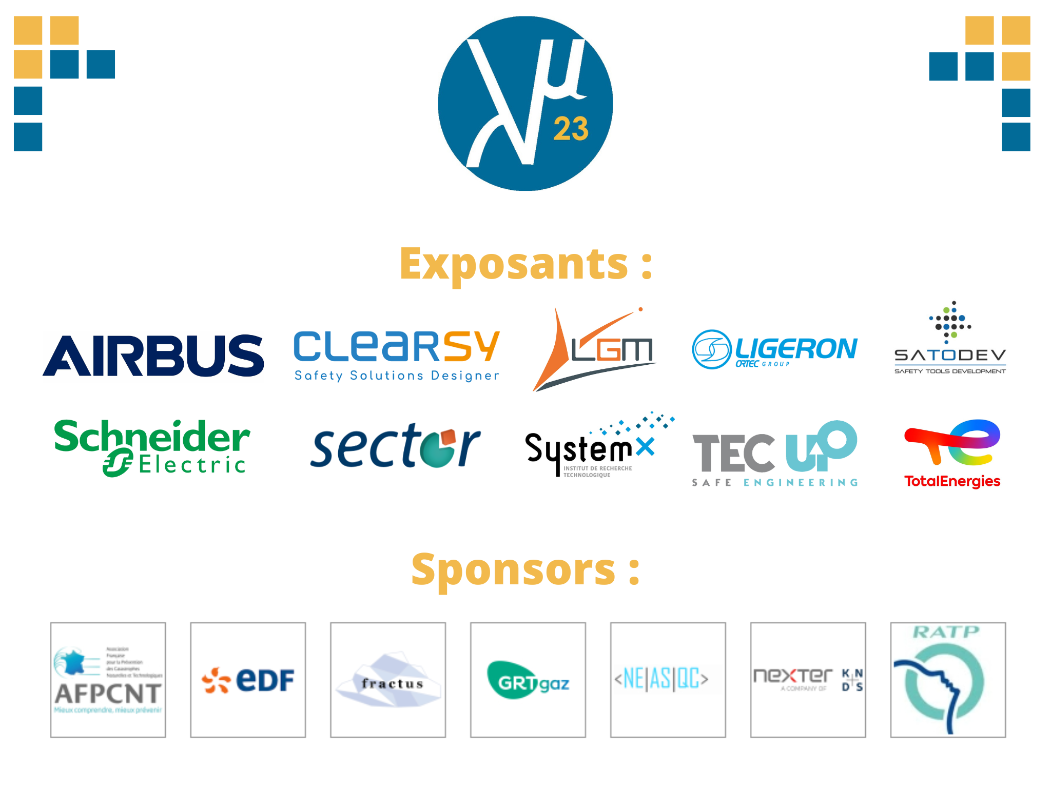 Merci  nos sponsors & nos exposants !